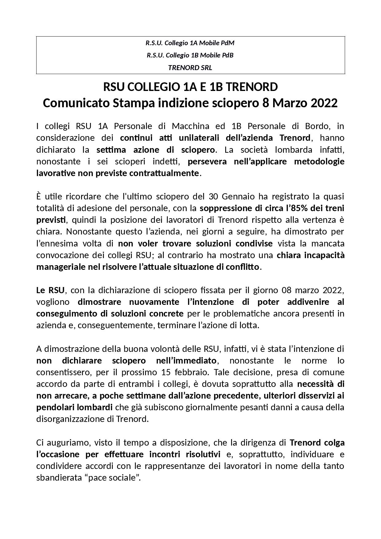 Trenord Comunicato RSU Mobile Sciopero 8 marzo 2022 page 001